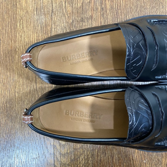 Burberry Emile Embossed Black Leather Loafer Size EU 40 Men’s US 7 Womens 10 - Picture 7 of 15